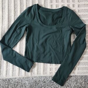 Athleta Deep Green Long Sleeve Top